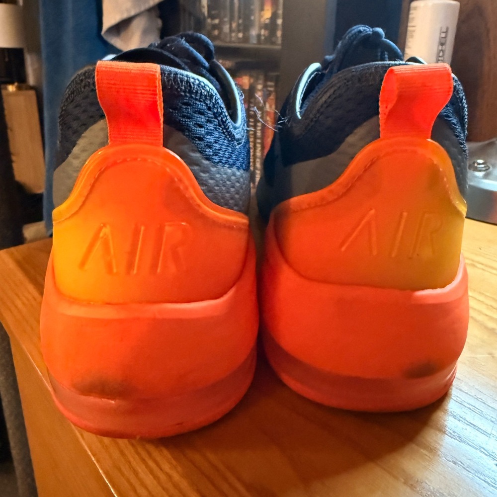 Nike Men's Navy and Orange Sneakers - Picture 2 of 4